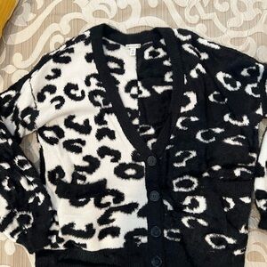 Black and White Cardigan Sweater from Cato. Size XS   Fits a little bigger.